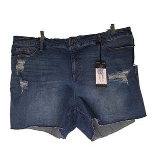 NWT Sofia Vergara Lila Mid Rise Shorts  Darkwash